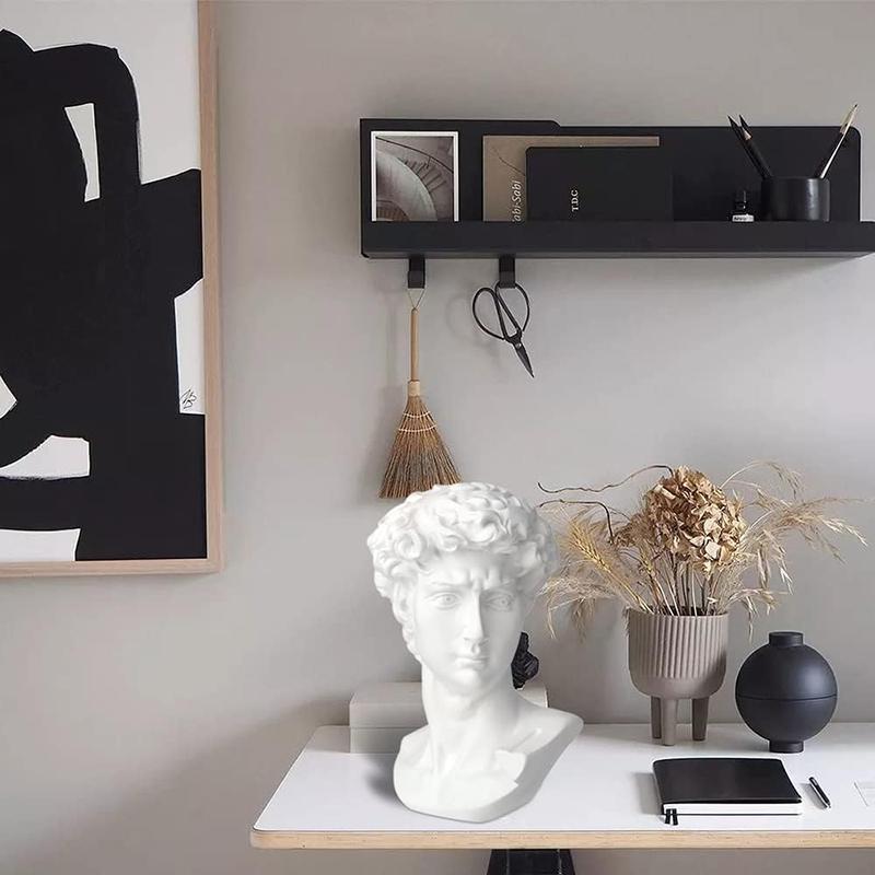 Высота 5,9 дюйма Греческая статуя головы Давида Классический римский бюст Скульптура греческой мифологии для рисования, домашнего декора, офисного декора