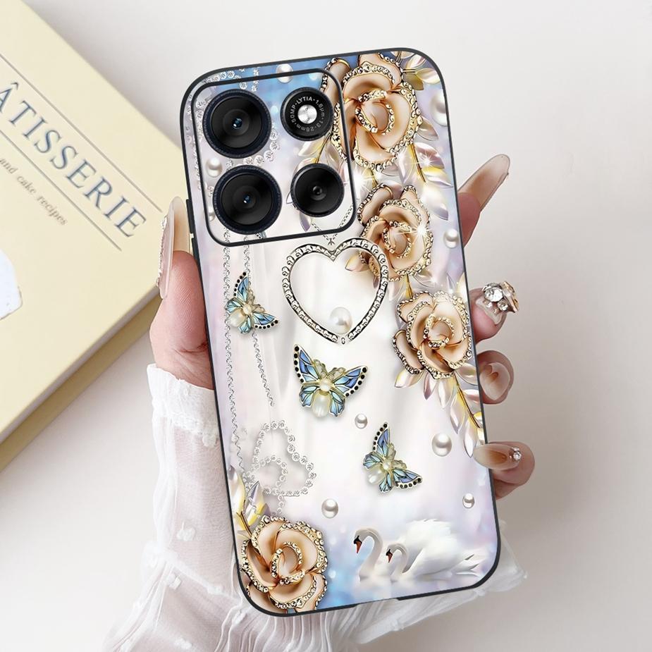 Чехол для Motorola Moto G56 Чехол MotoG86 Роскошный Модный Конфетный Расписной Силиконовый Чехол для Motorola Moto G86 G 56 MotoG56 Мягкие Чехлы