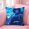 Demon Slayer Kimetsu No Yaiba Anime Pillow Case Anti-Dustmite Pillowcase Invisible Zipper Silky Short Plush Sofa Cushion Cover