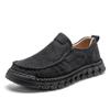Новые мужские повседневные туфли, кожаные мокасины ручной работы, удобные мужские туфли, кожаные мокасины на плоской подошве, мужские кроссовки