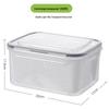 Three-Piece FCM Certified Microwaveable Food Storage Containers with Fruit and Vegetable Drainer.