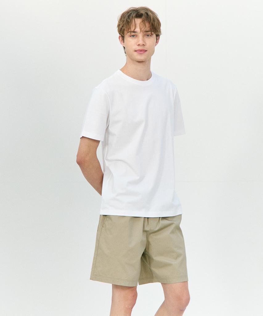 BASIC HOUSE Cotton String Band Half Pants Beige Lzhp3104 (A Type)