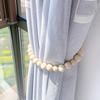 Универсальный декоративный подхват для штор, простой в использовании, простой в использовании цветной держатель для штор из деревянных бусин для окна