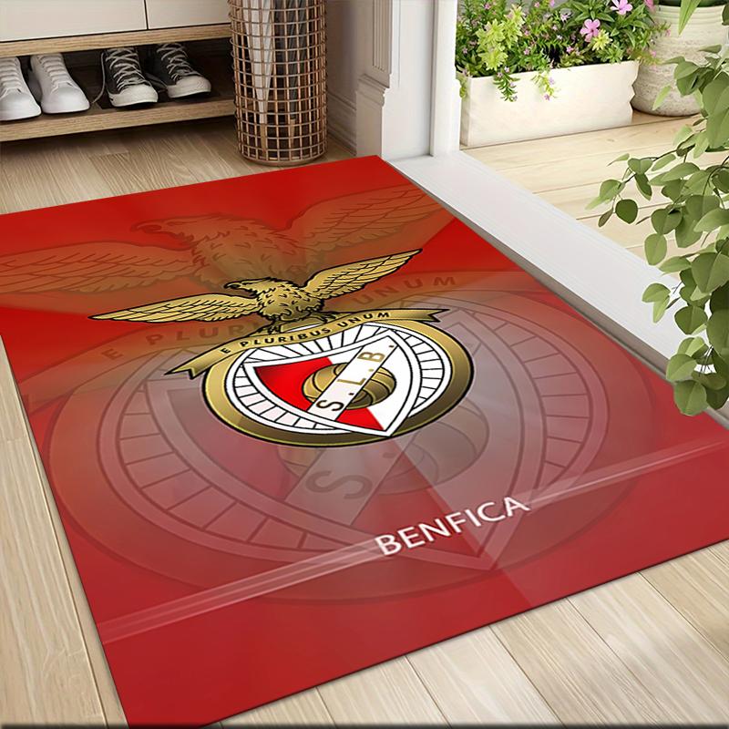 1Pc Benfica Football Crest Carpet Rug Customizable Soft Washable Antislip Home Living Room Sofa Mats Personalized Rug 0917220