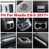 Для Mazda CX-5 CX5 2017 - 2024 Накладки из нержавеющей стали для подстаканника / Селектора КПП / Динамика / Климат-контроля AC / Стеклоподъемника