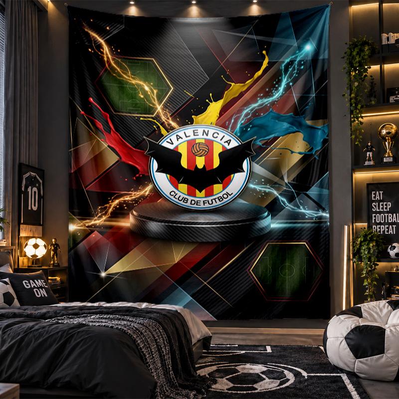 Wall Hanging Tapestry Valencia FC Print Cloth for Living Room Bedroom Home Decor
