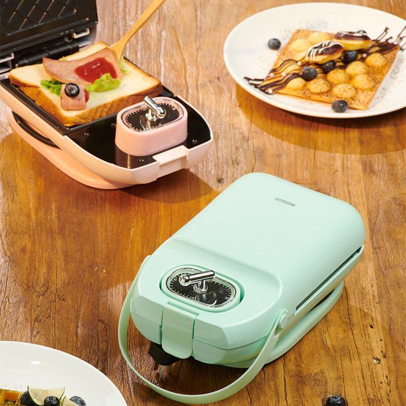 Multi-Function Breakfast Maker: Sandwich, Toast, Waffle, and Egg Cooker