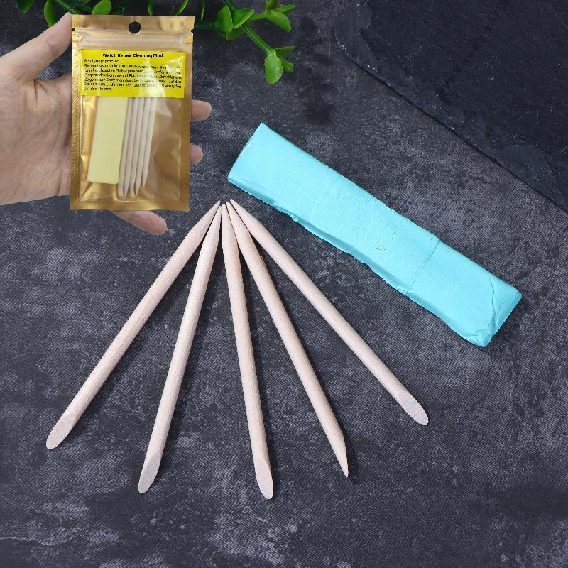 1 набор Чистящая резиновая замазка для часов, Очиститель, Чистящая глина для часового механизма, Инструмент для дезактивации и ремонта наручных часов, Аксессуар для часов