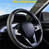 1 пара автомобильных чехлов на руль 38 см, противоскользящий карбоновый черный чехол из АБС-пластика, усилитель рулевого колеса, аксессуары для авто