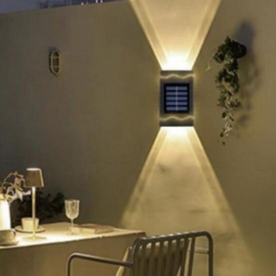 Солнечные фонари для сада на открытом воздухе Декоративная настенная композиция Светящиеся настенные светильники для дома Настенные светильники для дома Водонепроницаемые солнечные лампы для декора стен в патио