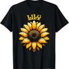 Lily Beautiful Sunflower Design for Girls Name Lily T-Shirt