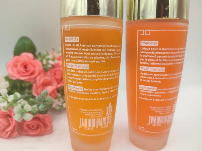Huile éclaircissante - LÀ LÀ LÀ - 100 ml - Sans alcool - Sans parabène - Peaux rebelles