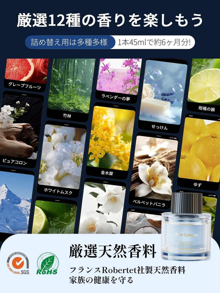 CEENIU F39 Автомобильный аромат Белый мускус, Ультразвуковое распыление, Бесшумный, Долговечный