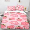 Strawberry Duvet Cover Cartoon Print 3D Exquisite Digital Printing Bedding Set Comforter Bed Youth Home Decor Kids Girls Gift