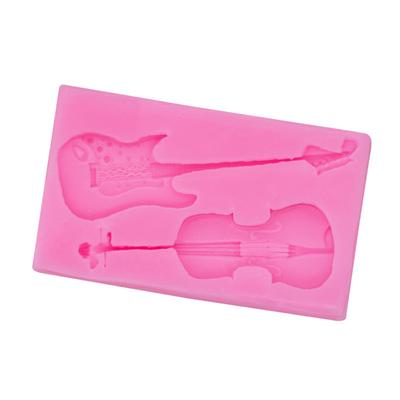 Силиконовая форма для моделирования гитарного инструмента из помадки, силиконовая форма для украшения торта из помадки