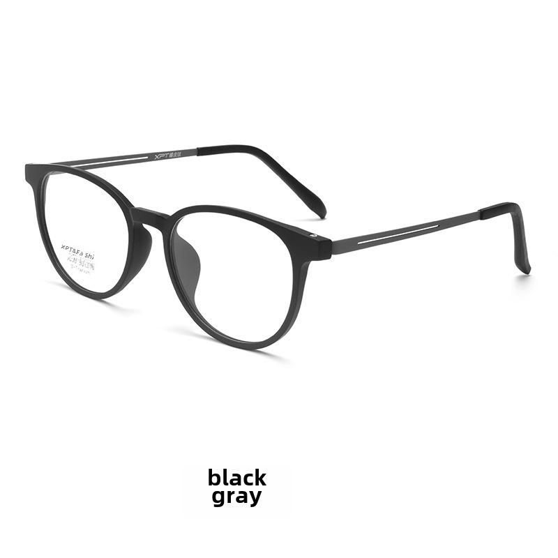 Danyang 9836XP Ретро Круглая титановая резиновая студенческая оправа для очков, сверхлегкая TR90 для мужчин