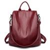 Zippered Anti-theft Hidden Bag On The Back Korean Version of Women's New Simple and Versatile Soft Leather Backpack