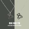RUI RUI YU, черно-белое ожерелье с медвежонком и вырезом, кулон, ожерелье для женщин и мужчин, подруга, пара, любовник, ювелирное изделие, подарок