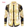 Luxury Royal Shirt Men Casual Slim Fit Long Sleeve Men Paisley Print Shirt Prom Party Shirt