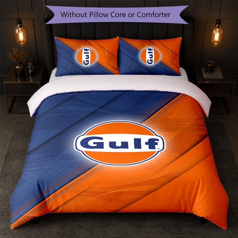 Gulf Print 3Pcs Bedding Set Duvet Cover With Two Pillowcases Soft Bed Linen For Household Bedroom