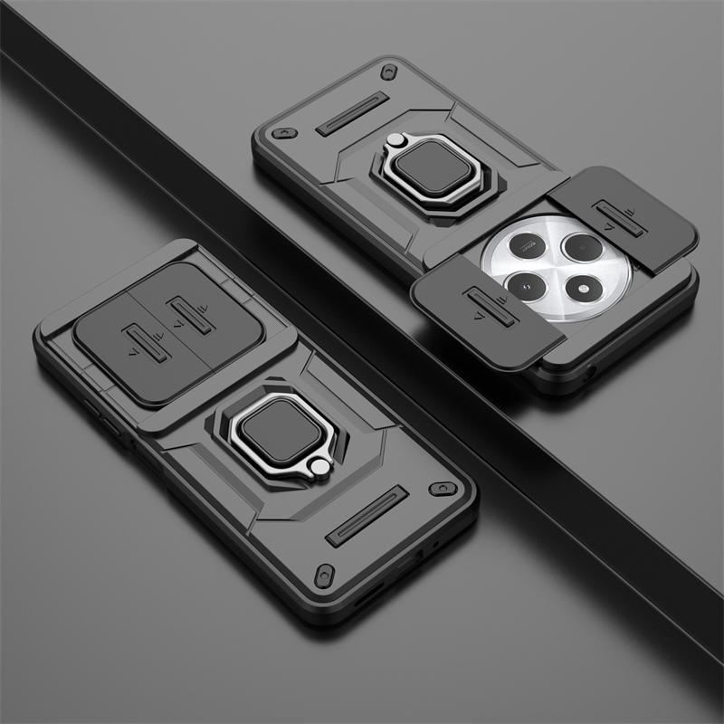 Для Xiaomi Poco C75 Чехол Крышка Poco C75 Capas Бампер для телефона Задняя Противоударная Сдвижная Защитное кольцо для объектива Держатель Fundas Poco C75 C 75