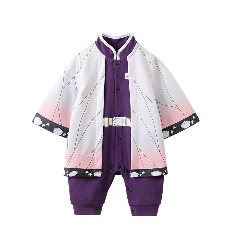 Костюм убийцы демонов, косплей, аниме, одежда для маленьких мальчиков, хлопковая одежда на Хэллоуин, одежда для маленьких девочек, комбинезон, комбинезон для младенцев