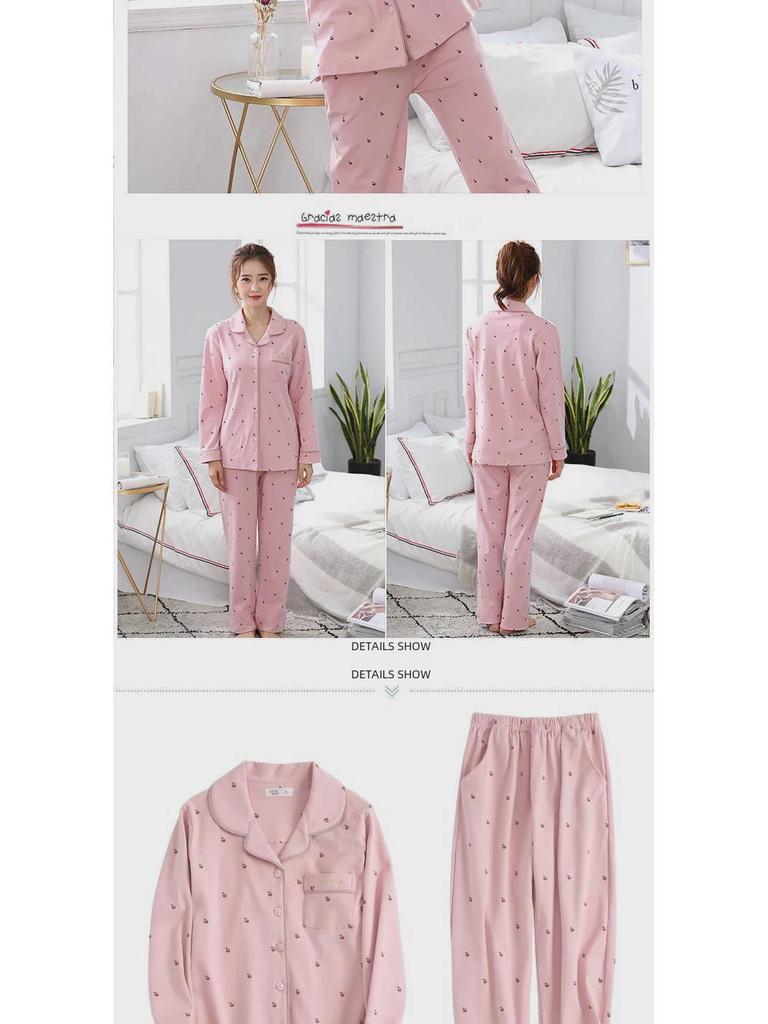 Женская пижама больших размеров с длинным рукавом: 100% хлопок для весны, осени, лета, зимы и одежды для беременных