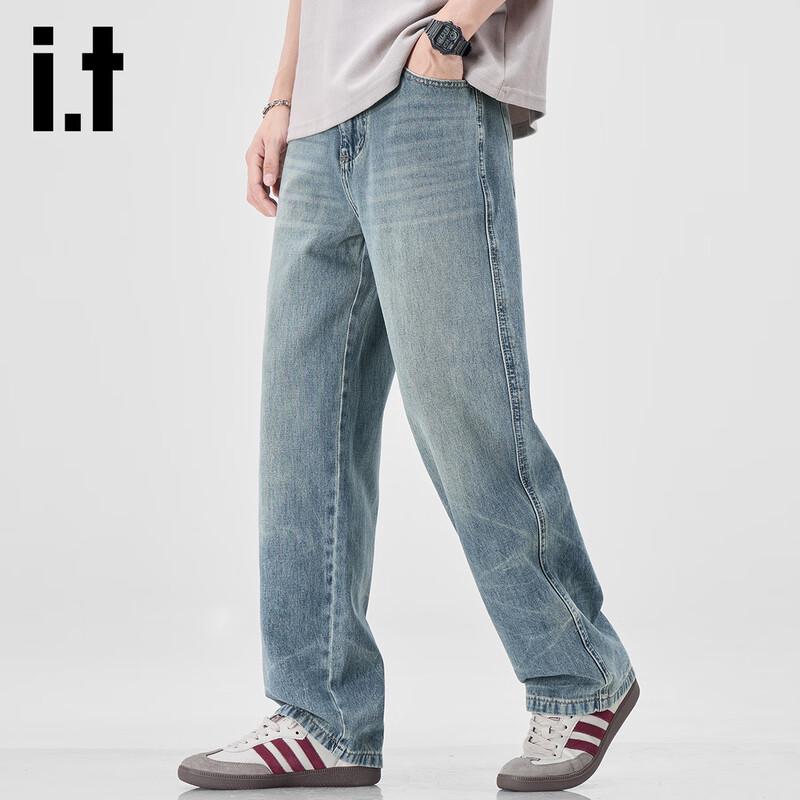 Izzue it Мужские джинсы свободного прямого кроя
