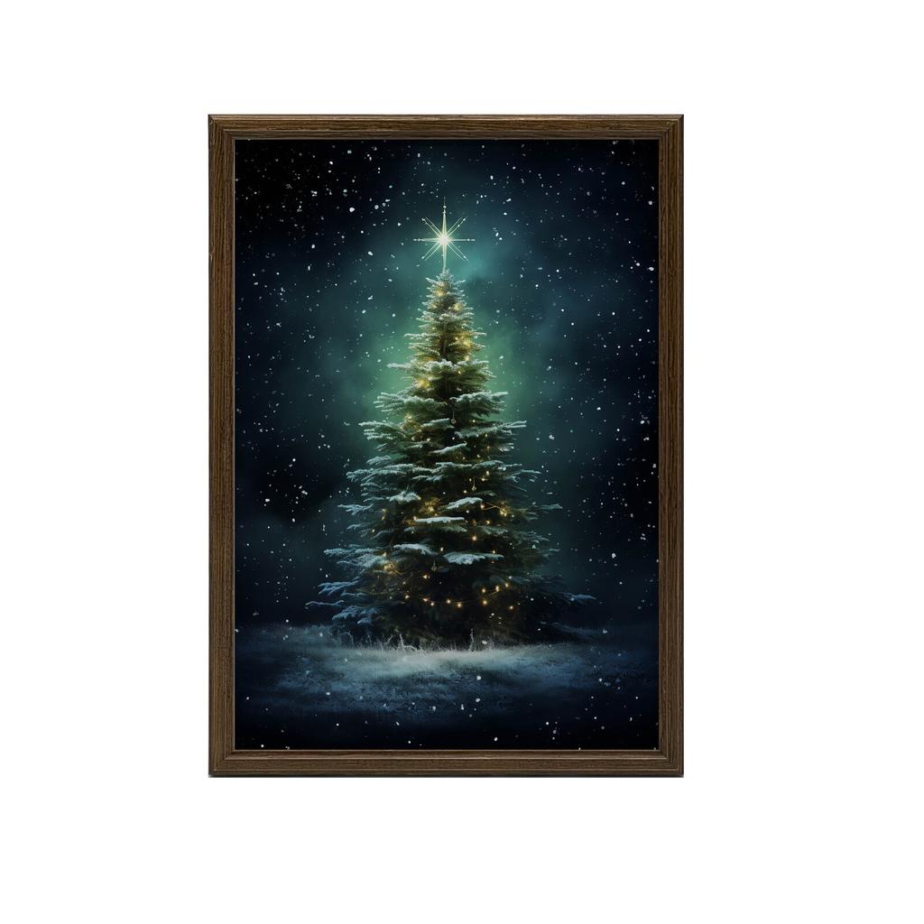 Choinka W Nocnym Blasku Choinka W Nocnym Blasku, 50X70 Cm, Bez Ramy, Papier Matowy 230 Gsm