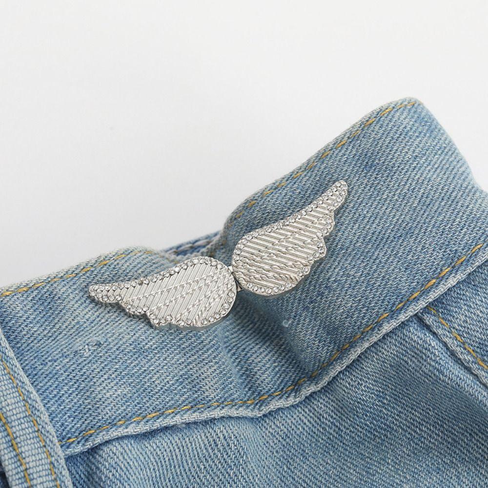 Invisible Butterfly Button Adjuster Rabbit Pants Tightener Fashion Waist Buckle Party
