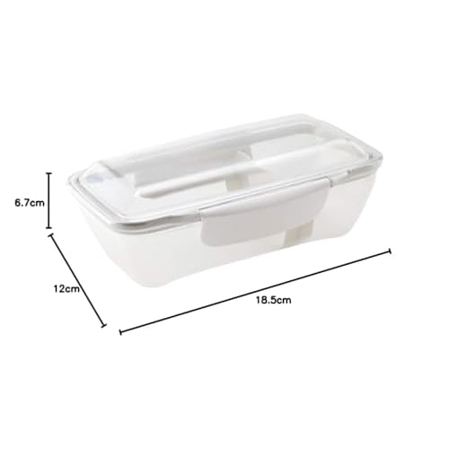 Komori Resin Bento Box, 500ml, Premium Dome, Easy to Clean, Microwave and Dishwasher Safe, White, KLBTL5