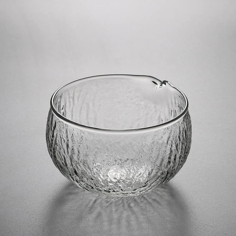 Heat-resistant Glass Matcha Bowl, Clear, Approximately 12.3cm X 7.2cm High, Perfect for Tea Ceremony, Tea Ceremonies, Practice, or As a Gift.