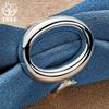 Ювелирные изделия из стерлингового серебра 925 пробы с круглым кольцом и регулируемым размером