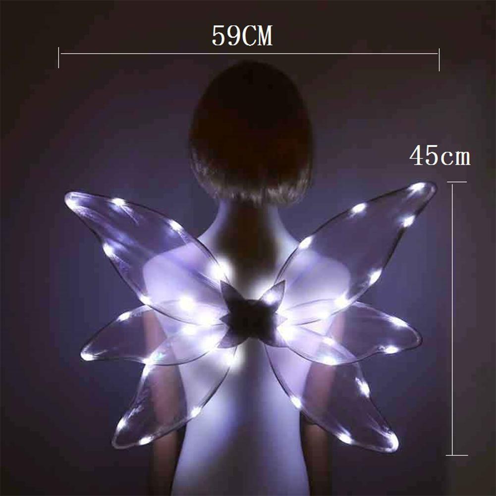 Elf Wings Electric Wings Moving Sparkling Glowing Wings Light Up Butterfly With LED Lights For Halloween Costume Dress Up Kid Women