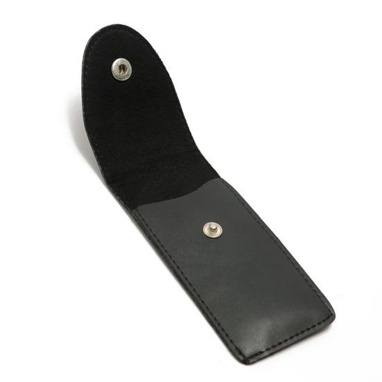 Eyeglasses Case On Belt Compact Wear-Resistant with Snap Button Closure Faux Leather Reading Glasses Case Outdoor Use