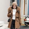 Women's Thicken Fleece Lined Drawstring Parka Windproof Warm Puffer Coat Faux Fur Hooded Down Jacket Winter Outerwear