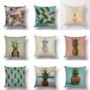Tropical Fruit Painted Pineapple Linen Pillow Pillow Case Casual Comfortable Car Sofa Office Cushion Cover