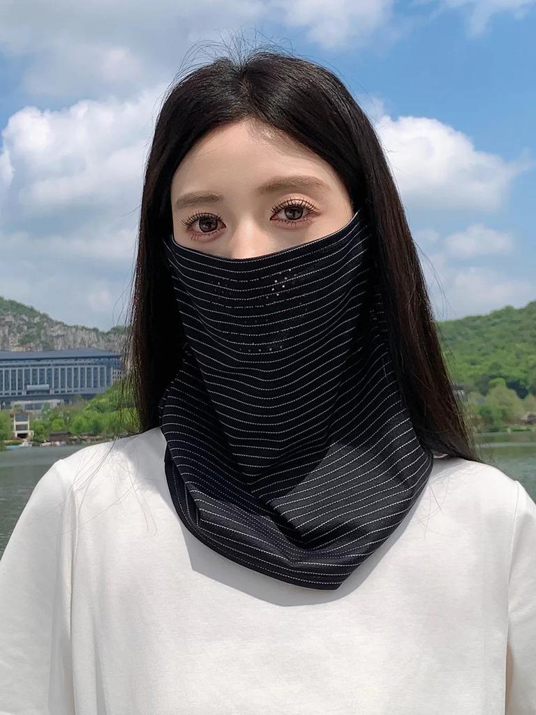 Sun Protection Mask, Ice Silk Scarf, Versatile Neck Gaiter, Summer Neck Protector, Outdoor Cycling Motorcycle Face Scarf for Men and Women
