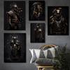 Black Gold Warrior, Medieval Armored Warrior, Printed Modern Classical Retro Luxury Art Posters, House Decoration