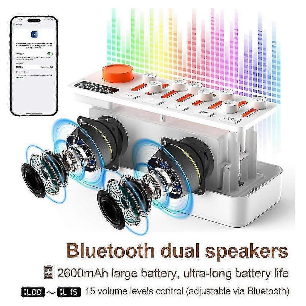 White Noise Sleep Sound Machine with 8 Nature Sounds, Portable Bluetooth Speaker, 12 Colors Night Li Edition C