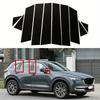 10Pcs Glossy Black Door Window Pillar Posts Trim Cover Decal Stickers Fit For Mazda CX-5 2017-2022 2021 2020 2019 Exterior Part