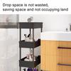 Storage Shelf  with 360-Degree Wheels Versatile 4-Tier Rolling Cart Space-Saving Removable Multi-Tier Shelf