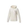 Li-Ning Fitness Series Logo Print Zip-Up Hoodie Jacket Women Outerwear Off-White AWDS030-8