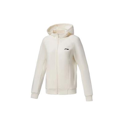 Li-Ning Куртка с капюшоном на молнии с логотипом серии Fitness Series Женская верхняя одежда Off-White AWDS030-8