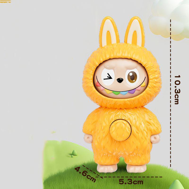 Internet Celebrity Labubu Cartoon Toy Pendant, Face Changing Keychain Figurine Decoration, Creative and Cute, Super Cute