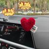 Плюшевая автомобильная наклейка в форме сердца для украшения интерьера
