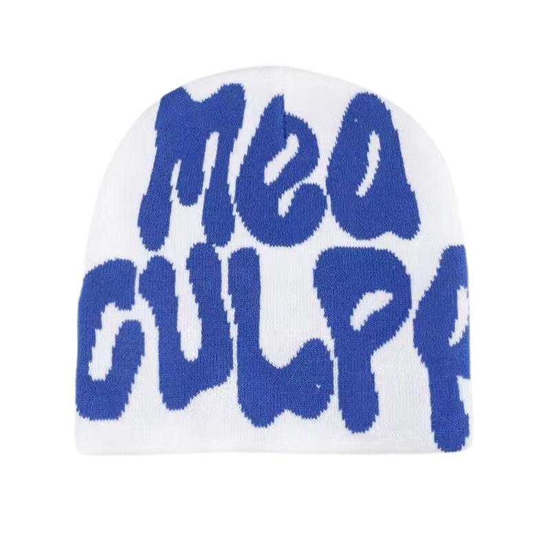 Hight Quality Trendy Hip-Hop Letter Printed Beanie Cap For Men Women Korean Style  All-Match Caps Autumn Winter Warm Hats