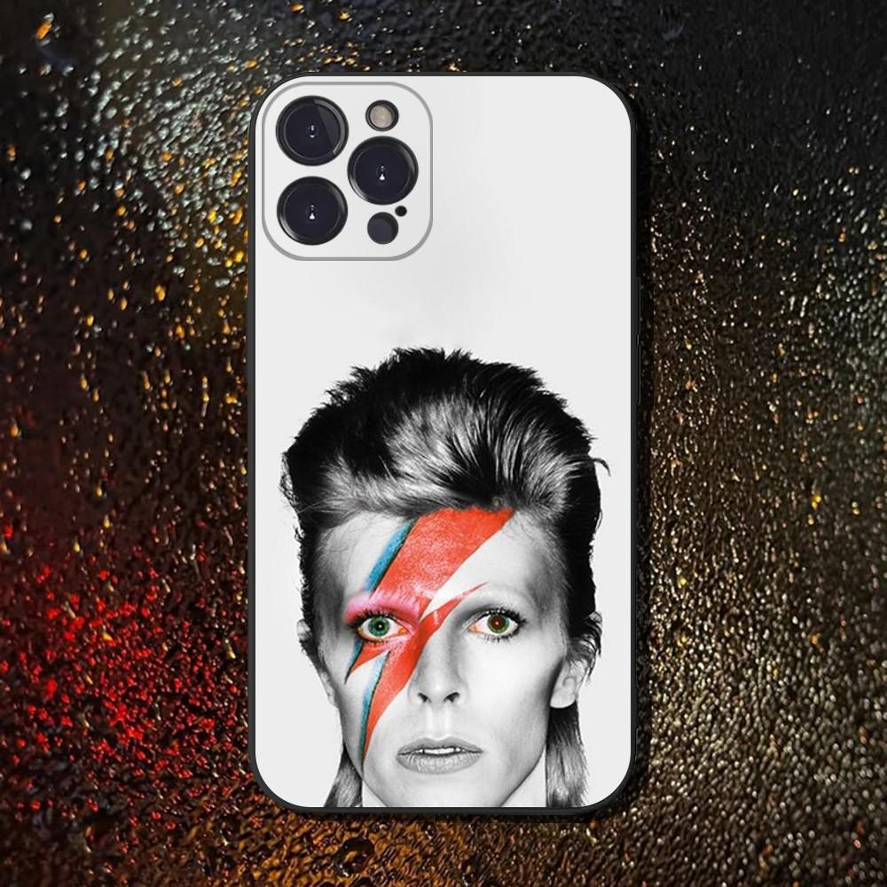 D-David Singer B- Чехол для телефона Bowies для iPhone 16,15,14,13,12,11 Plus,Pro Max,XS,X,XR,SE,Mini,8,7, Мягкий силиконовый черный чехол