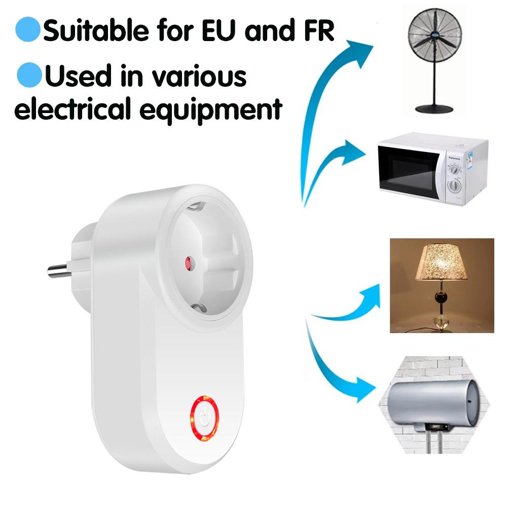 433MHz RF Remote Electric Smart Socket Switch with Remote Control 220V 15A EU Plug Universal ON/OFF Control for Home Appliance/Lamp/Fan Plug