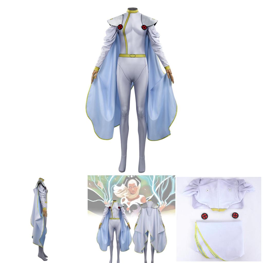 Костюм для косплея Шторм из Людей Икс 97, полный комплект, унисекс, фэнтези, уличная одежда, смесь полиэстера